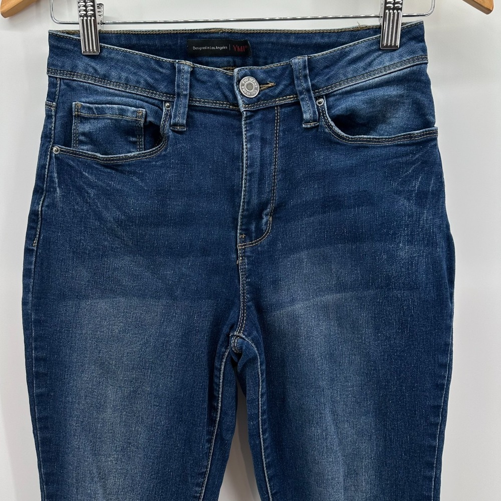 YMI Jeans Womens 7/28 Blue Denim Skinny‎ High Rise Stretch 5 Pocket Streetwear